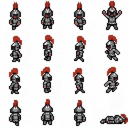pixel spitesheet 4walk lora